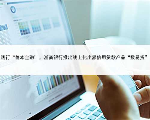 践行“善本金融”，浙商银行推出线上化小额信用贷款产品“数易贷”