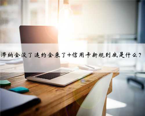 滞纳金没了违约金来了 信用卡新规到底是什么？