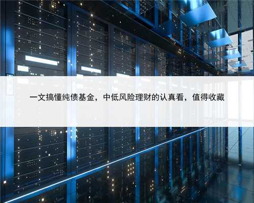 一文搞懂纯债基金，中低风险理财的认真看，值得收藏