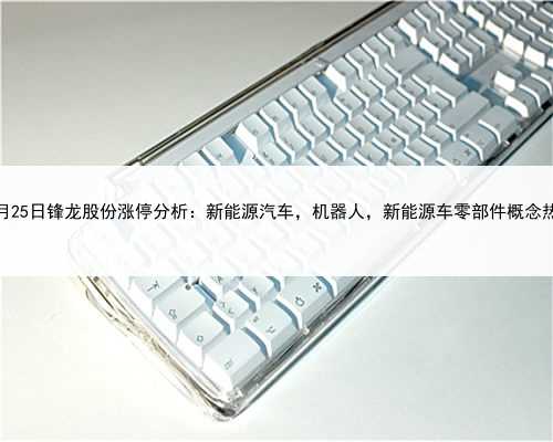 10月25日锋龙股份涨停分析：新能源汽车，机器人，新能源车零部件概念热股