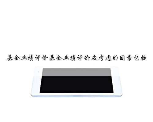 基金业绩评价基金业绩评价应考虑的因素包括